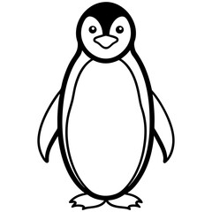 Minimalist Penguin Vector