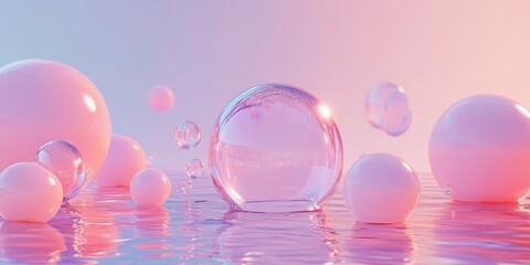 Chroma shimmer background with a pushing bubble light effect