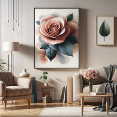 hyper realistic morden luxury living room interior design a generative al 