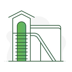 Playground Slide Icon. Activity-based illustration for lifestyle, home, or outdoor task contexts