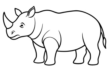Minimalist Rhino Vector
