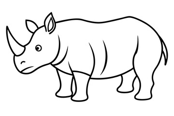 Minimalist Rhino Vector