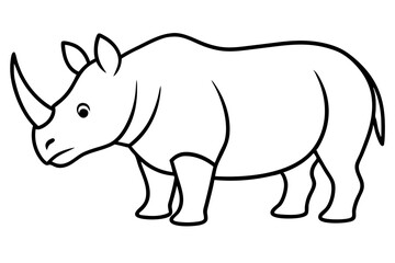 Minimalist Rhino Vector