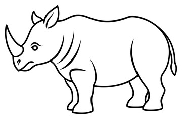Minimalist Rhino Vector