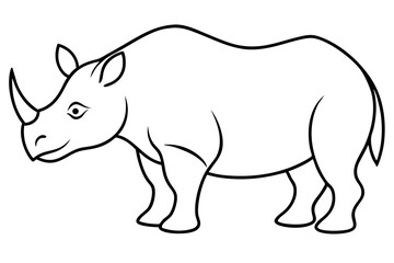 Minimalist Rhino Vector