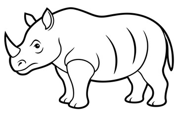 Minimalist Rhino Vector