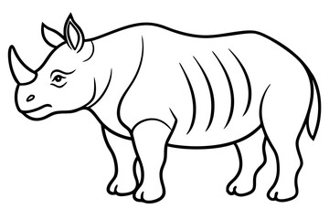 Minimalist Rhino Vector