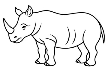 Minimalist Rhino Vector