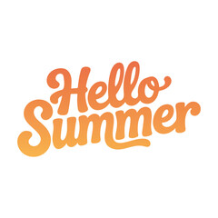 hello summer typography vector illustration, best for printing, poster, t shirt etc.