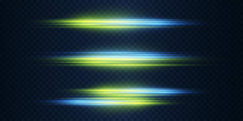 Effect moving speed light lines. Light laser beams.