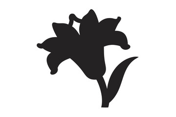 Fototapeta premium Daffodil Silhouette Illustration for Floral Art, Spring Bloom Graphics, Nature-Inspired Sketch