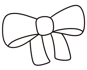 Bow drawing simple line
