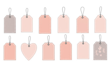 set of tags with different colors