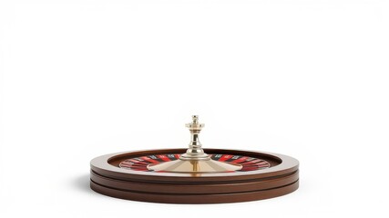 Classic Roulette Wheel Close Up Shot Casino Gambling Game Equipment