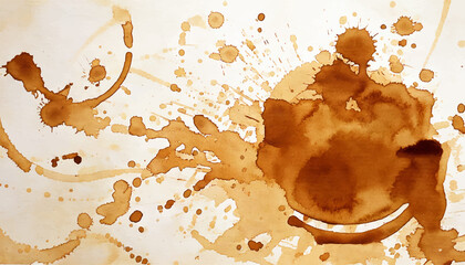 Plamy z kawy na papierze tło