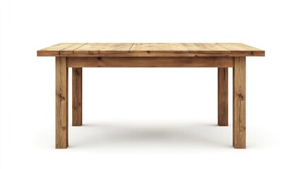 Simple rustic wooden dining table