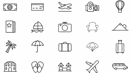 travel and tourism set of web icons in line style  (4).eps