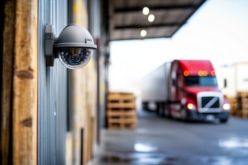Warehouse security camera monitoring a truck (2)
