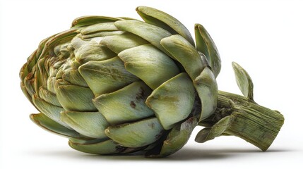 Fototapeta premium National Artichoke Day. Close-up of fresh artichoke on white background