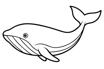 Minimalist Whale Vector