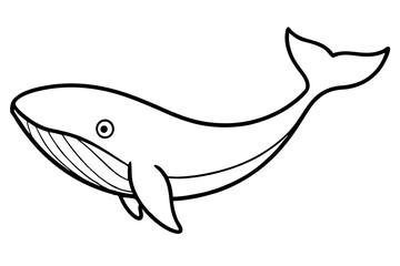 Minimalist Whale Vector