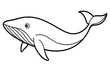 Minimalist Whale Vector