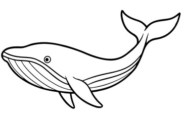 Minimalist Whale Vector