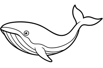 Minimalist Whale Vector