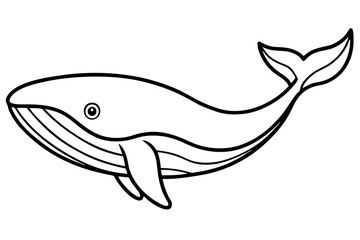 Minimalist Whale Vector