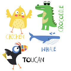 Vector Illustration Animal Set