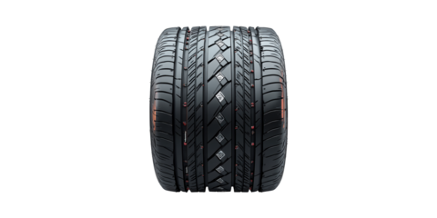 Car Tire With Advanced Tread Design. Enhanced Traction And Durability For Optimal Driving Isolated On Transparent Background
