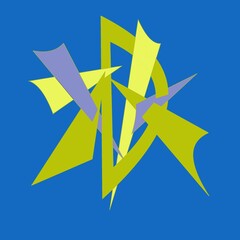 abstraction on blue background