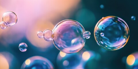 Bending bubble ripple element on a radiant motion backdrop