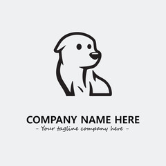 Dog illustration black and white for logo company vector image