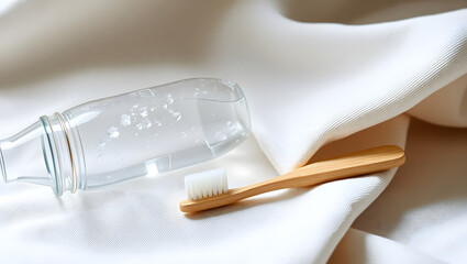 Refreshing Hydration Crisp Glass Water Bottle & Bamboo Toothbrush