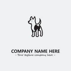 Dog illustration black and white for logo company vector image
