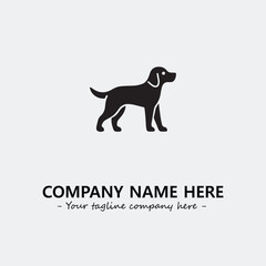 Dog illustration black and white for logo company vector image
