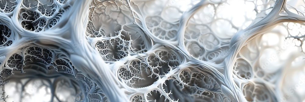 Poster abstract macro background showing an intricate network structure resembling white veins, roots, or n