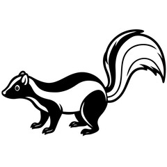 Obraz premium Modern Skunk Outline Design