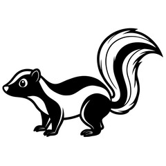 Modern Skunk Outline Design