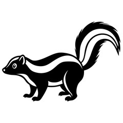 Modern Skunk Outline Design