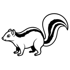 Modern Skunk Outline Design