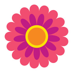 Colorful abstract flat flower digital design illustration contemporary texture