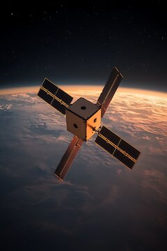 CubeSat Orbiting Earth