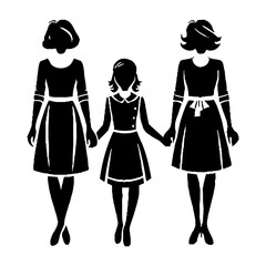 fashion girls silhouettes