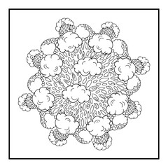 Fototapeta premium Bold and Easy Mandala Coloring Pages for Kids and Adults