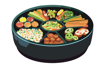 Healthy Food Meal Restaurant Menu - Vector Illustration
