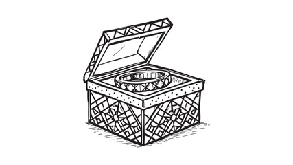 Jewelry Box line art elegant simplicity capturing beauty in clean lines