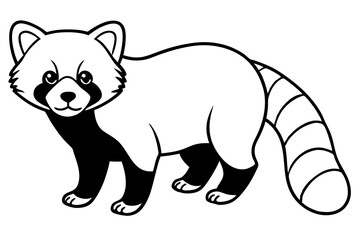 Red Panda Monoline Design