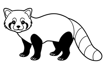 Red Panda Monoline Design